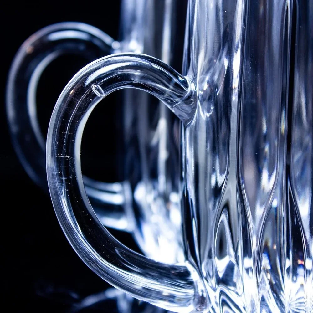 Mikasa Park Lane Crystal Mugs Set Of 2 | Vintage Glassware Set